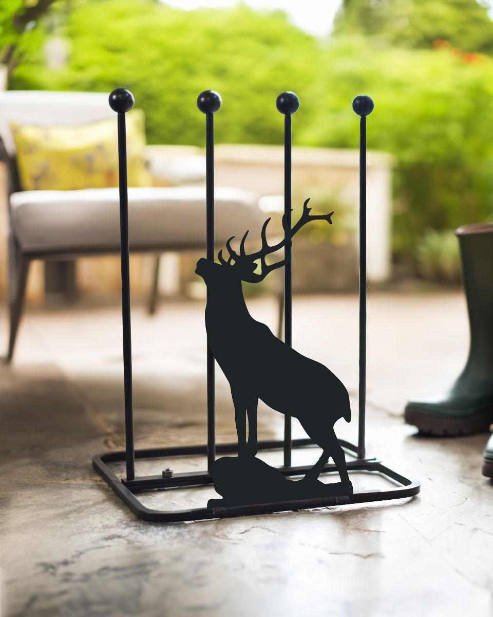 Steel "Majestic Stag" Double Boot Holder Exterior