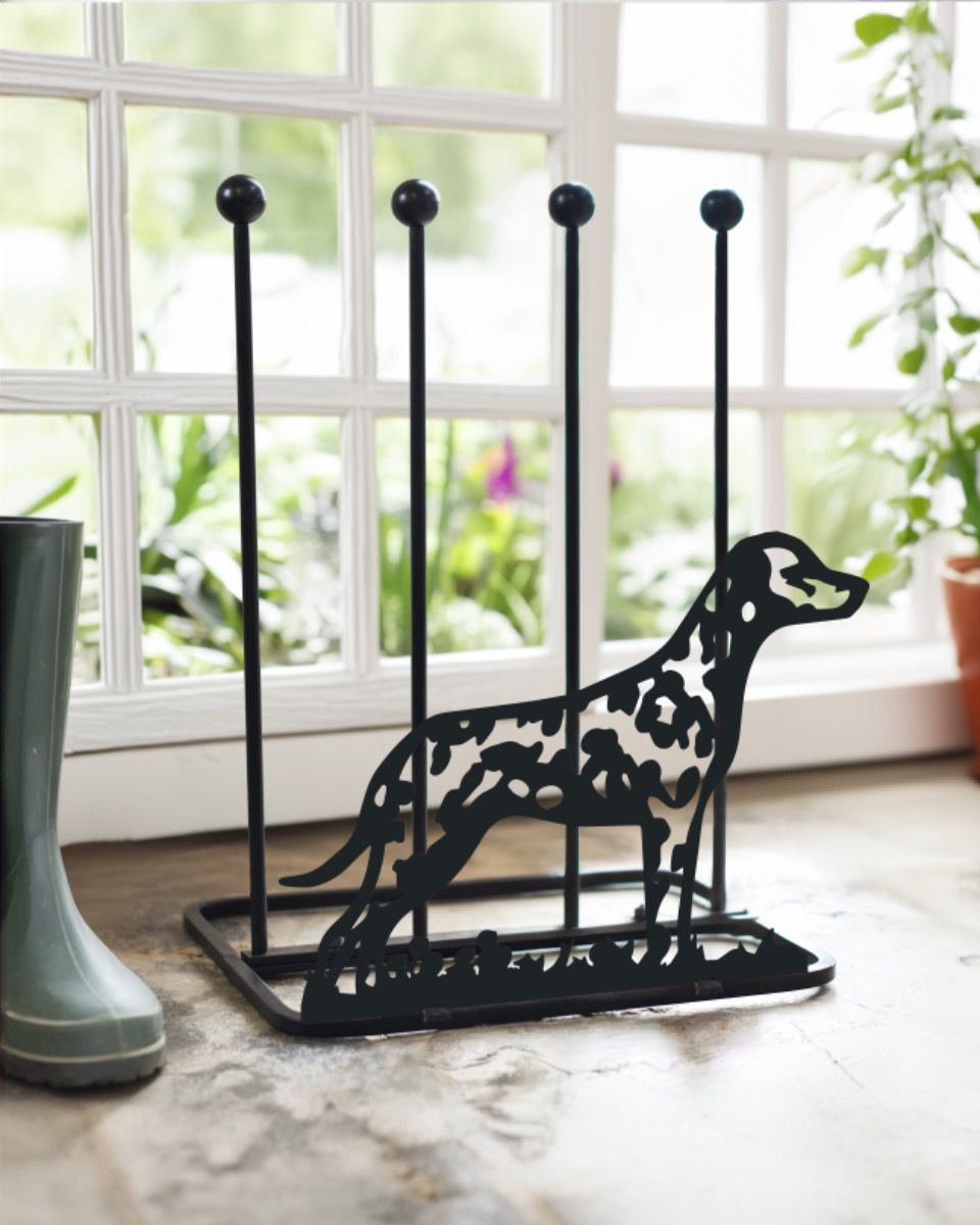 Steel "Dalmatian" Welly Boot Rack In-Situ