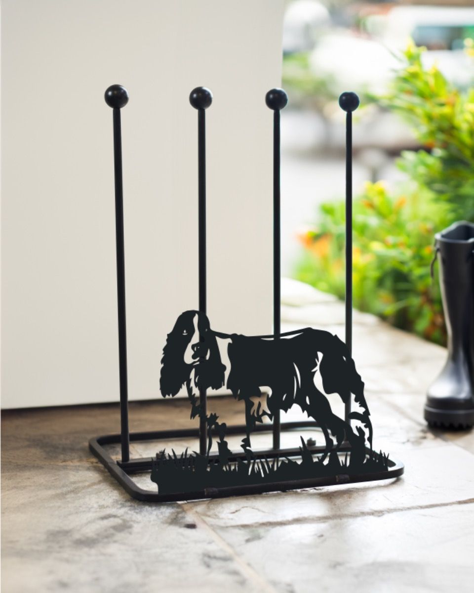 Steel "Springer Spaniel" Double Boot Rack  Steel "Springer Spaniel" Double Boot Rack