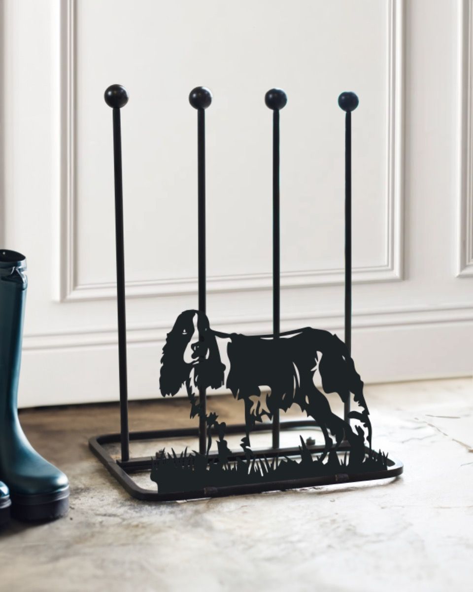 Steel "Springer Spaniel" Double Welly Rack  Steel "Springer Spaniel" Double Welly Rack