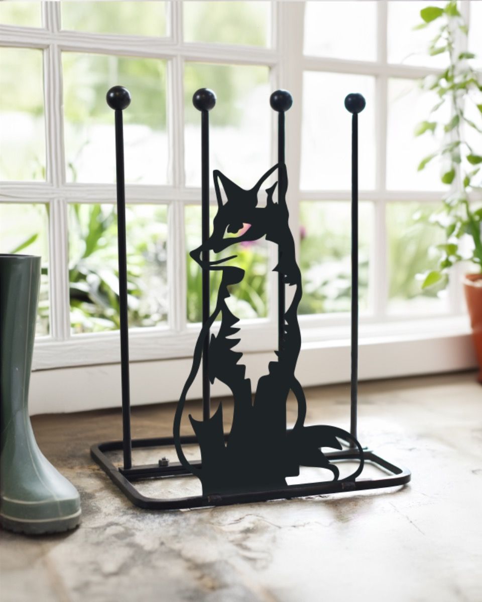 Steel "Sitting Fox" Welly Boot Rack