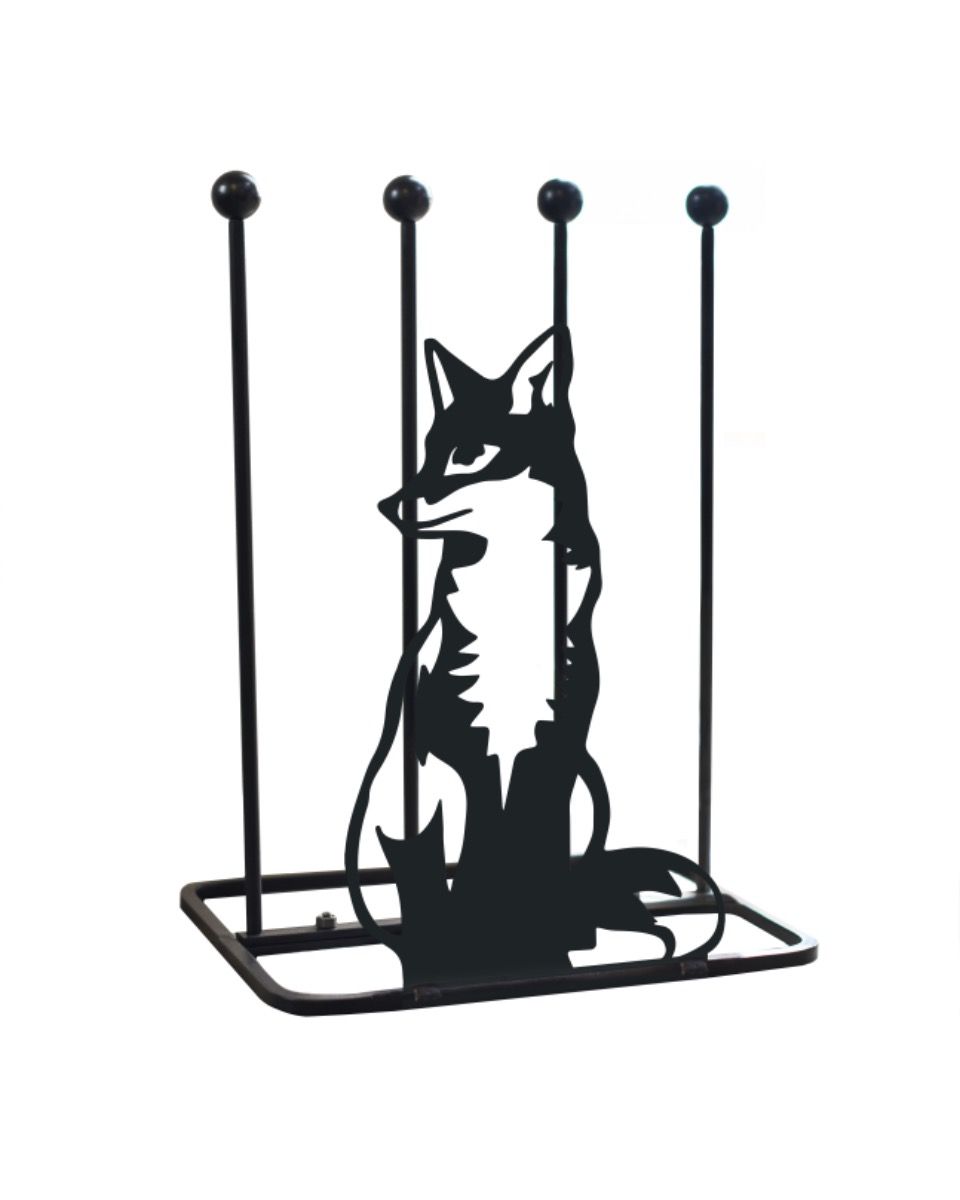 Steel "Sitting Fox" Welly Boot Rack Design