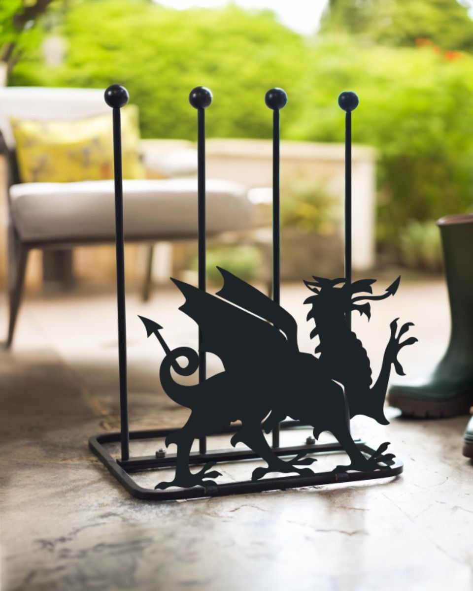 Steel "Welsh Dragon" Welly Boot Rack
