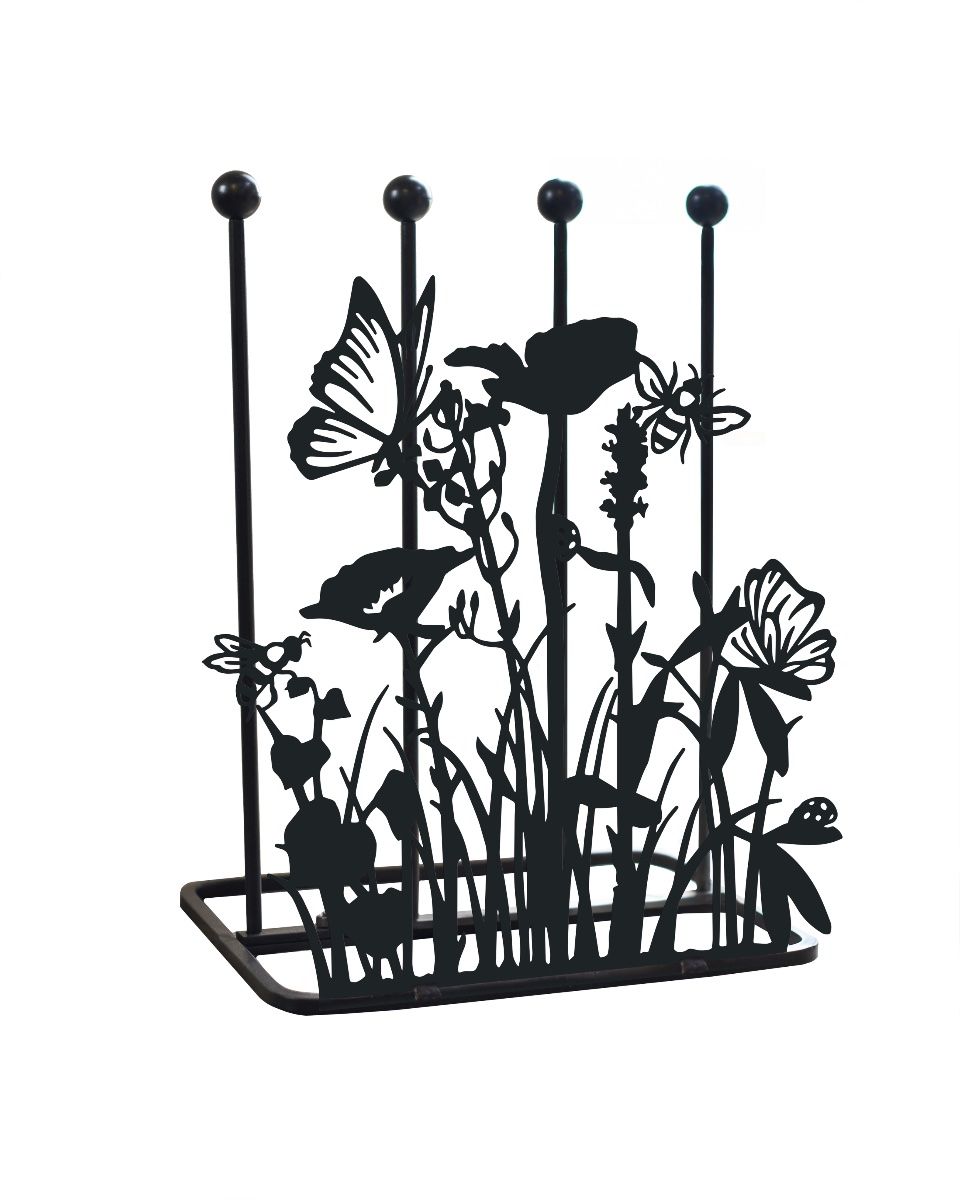 Steel "Butterfly Meadow" Double Welly Rack Design