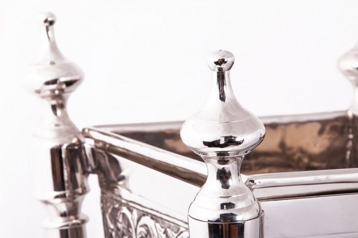 “Linford Hall” Antique Nickel Square Base Umbrella Stand