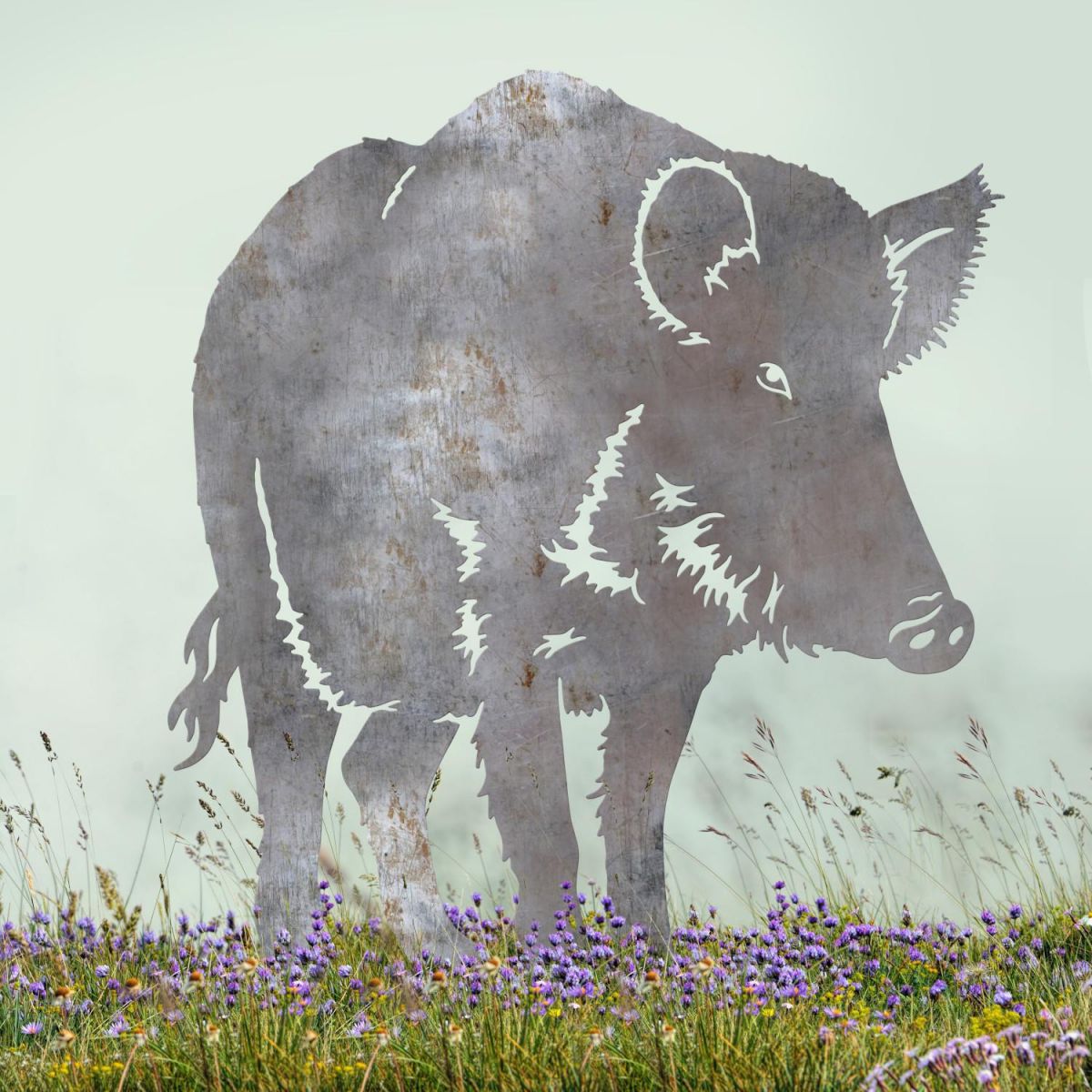 Wild Boar Sheet Steel Silhouette in Natural Steel Finish