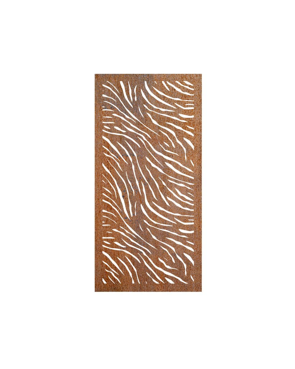 "Rust Finish Zebra print Garden Wall Art" product photo "Rust Finish Zebra print Garden Wall Art" product photo