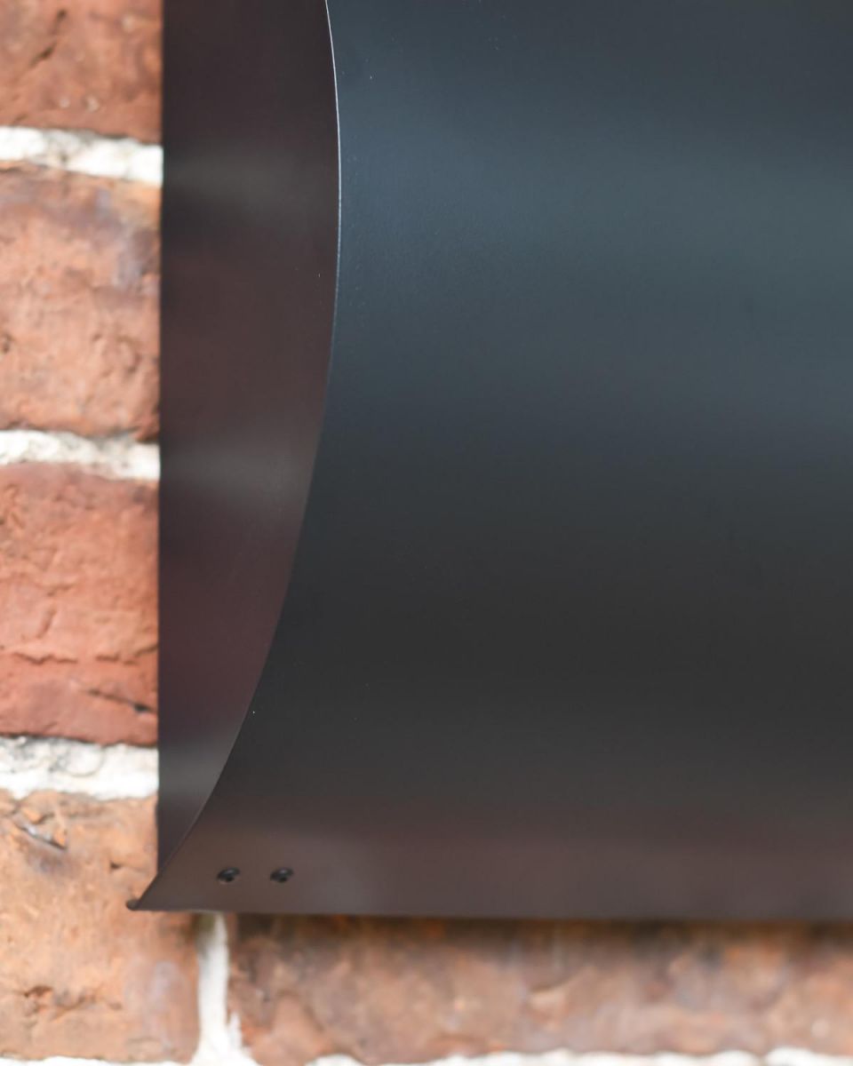 Close-Up of "Urban Obsession" Black Wall Mounted Post Box 