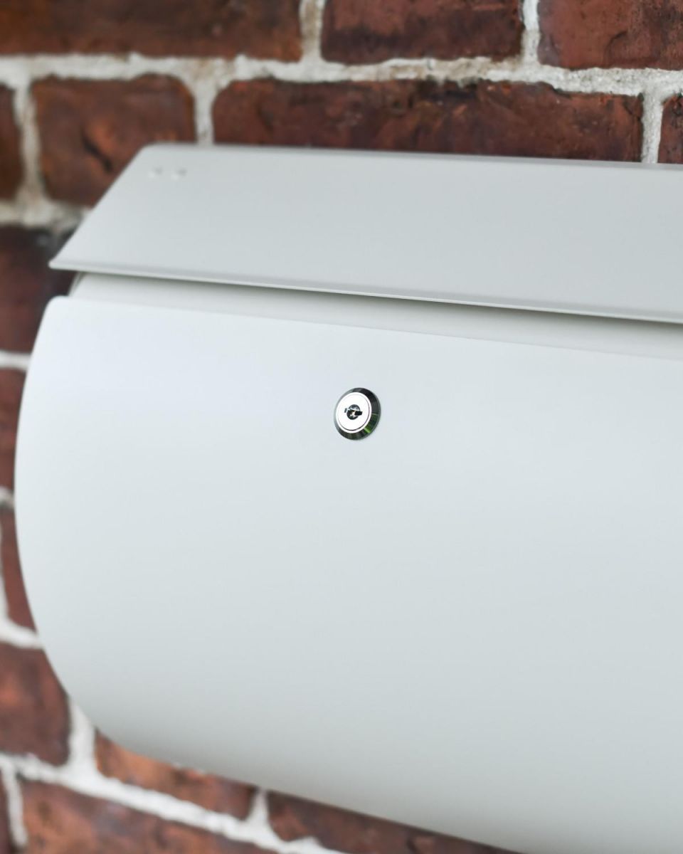 "Urban Obsession" Cream Wall Mounted Post Box in Situ  "Urban Obsession" Cream Wall Mounted Post Box in Situ