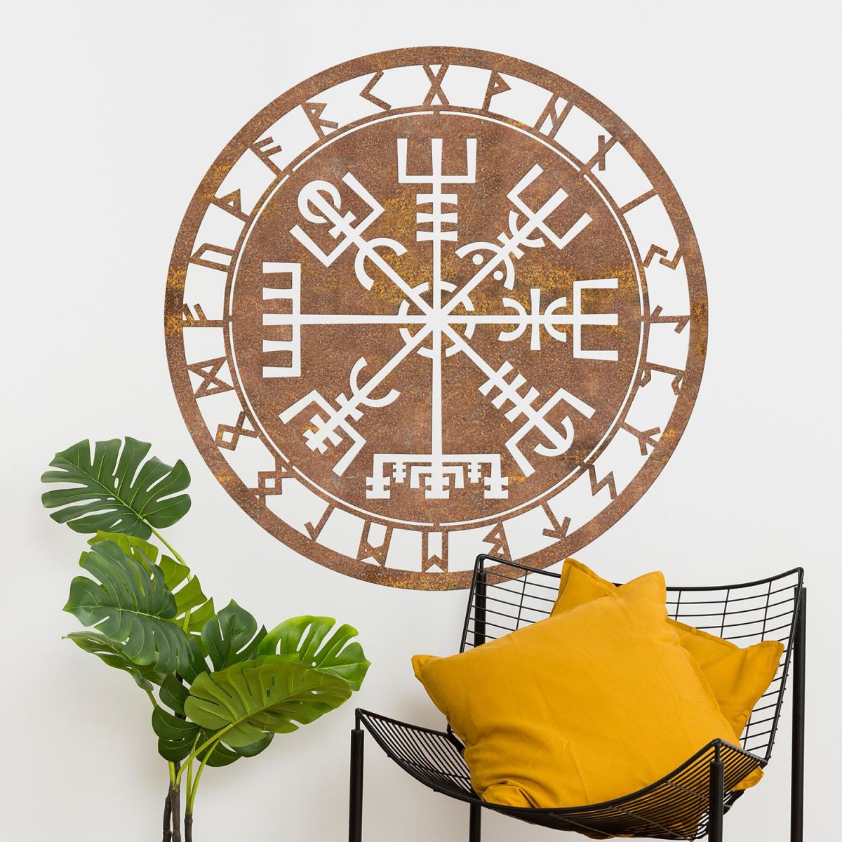 "Vegvisir" Viking Compass Wall Art in Situ in the Home "Vegvisir" Viking Compass Wall Art in Situ in the Home