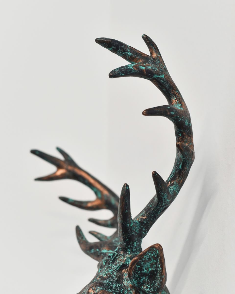 Detailed Verdigris Finish On The Cast Aluminium Wall Bust  Detailed Verdigris Finish On The Cast Aluminium Wall Bust