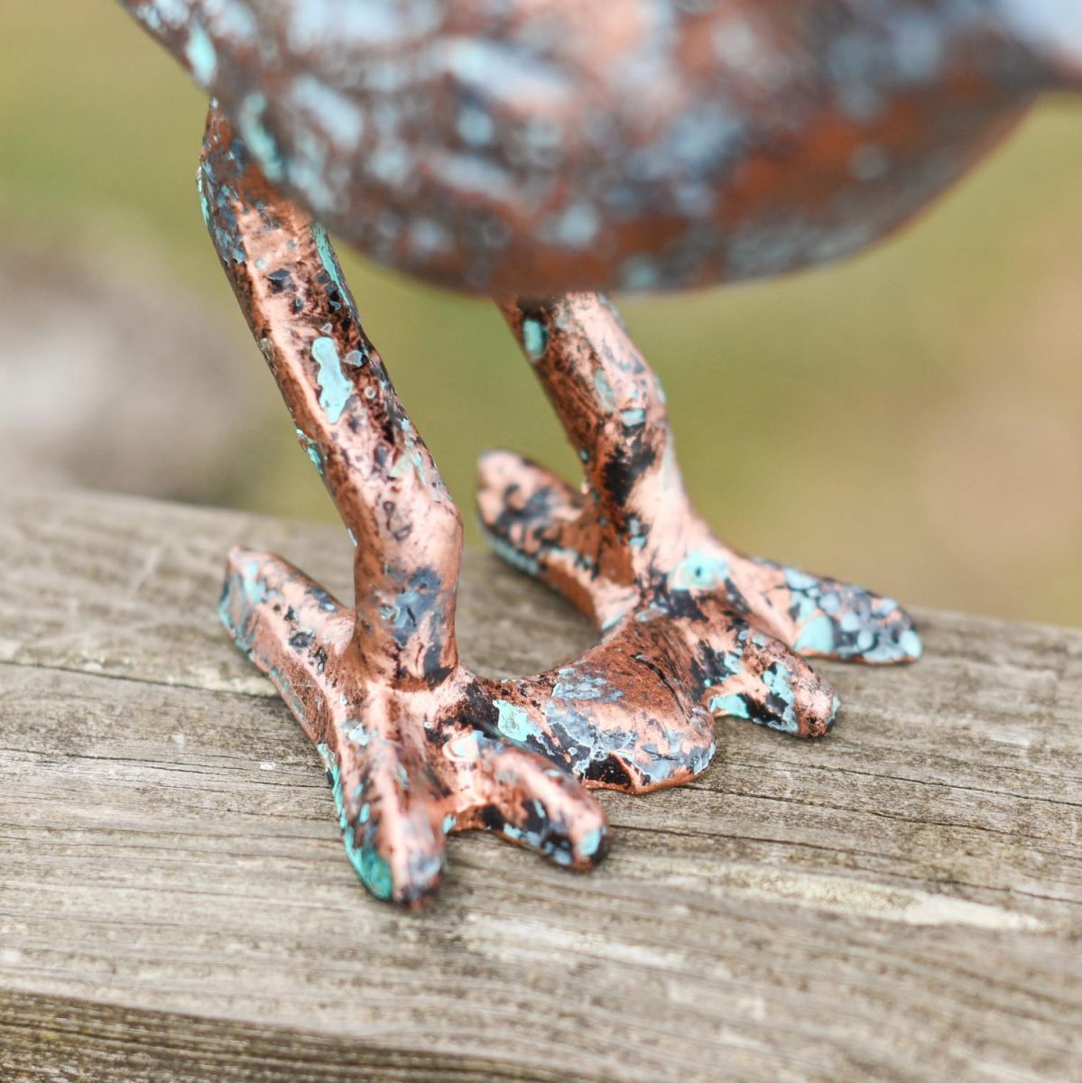 Close-Up of Feet on Bird Garden Sculpture Close-Up of Feet on Bird Garden Sculpture