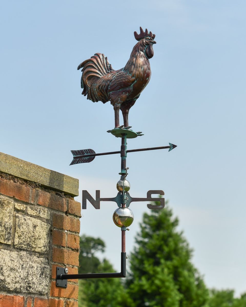 Verdigris Rooster Weathervane
