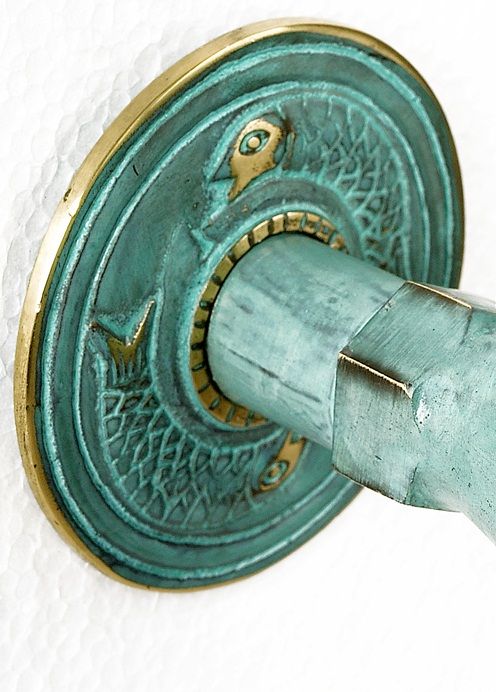 Verdigris Water Nymph Garden Tap