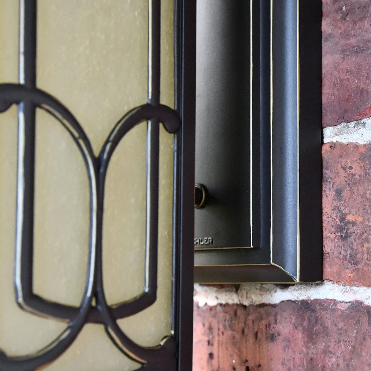 Close-up of the Traditional Bronze Design on the "Verona" Wall Lantern