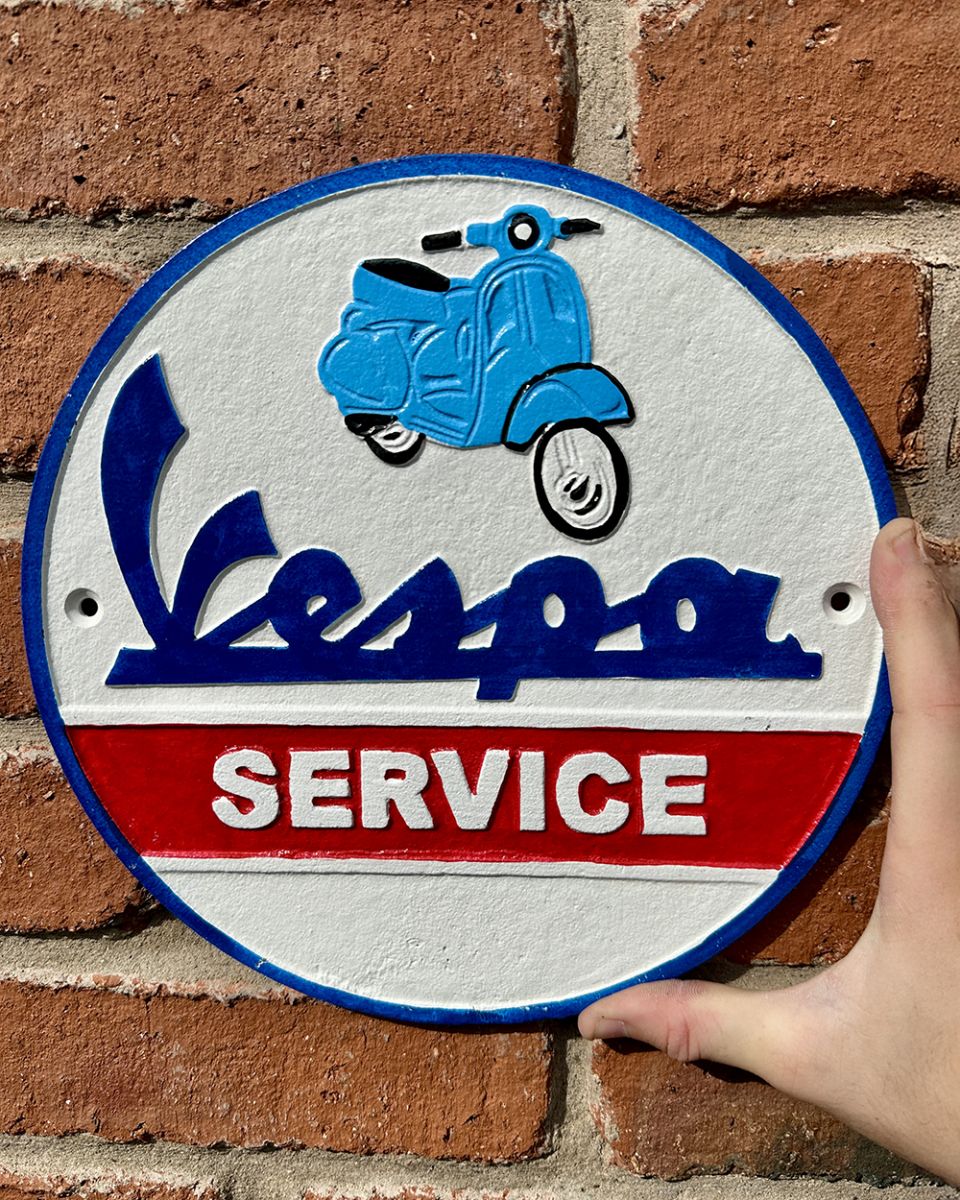 Cast Iron Vespa Wall Sign