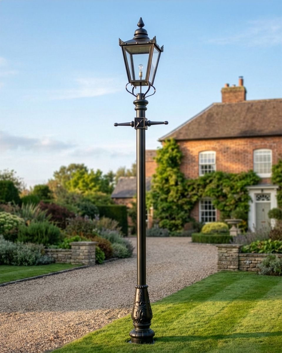 Victorian Lamp Post - Black 3.2m digital illustration