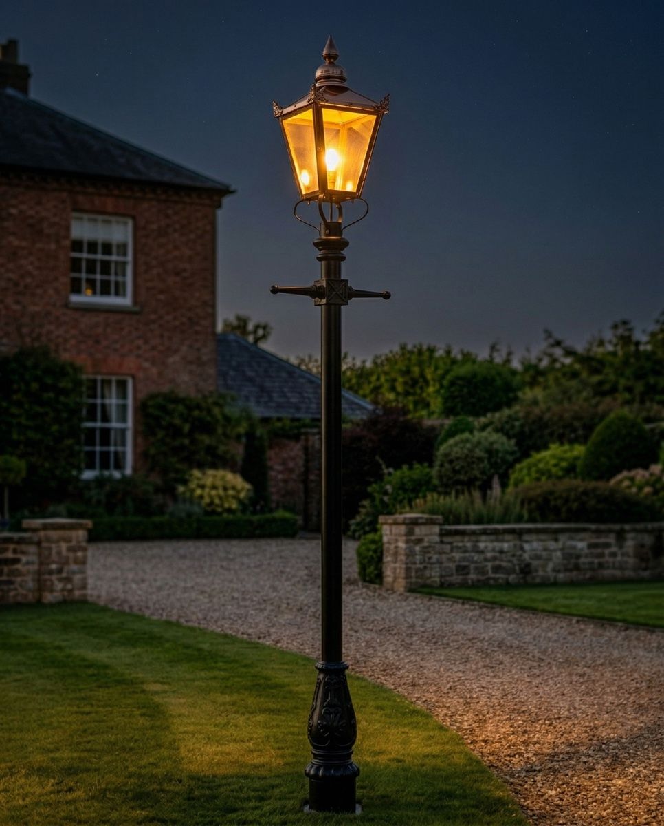 Victorian Lamp Post - Copper 3.2m digital illustration night