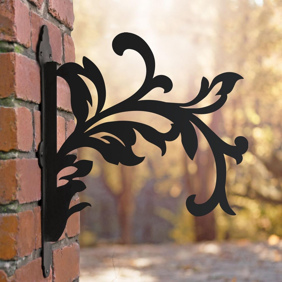 Victorian Leaf Hanging Basket Bracket Outside