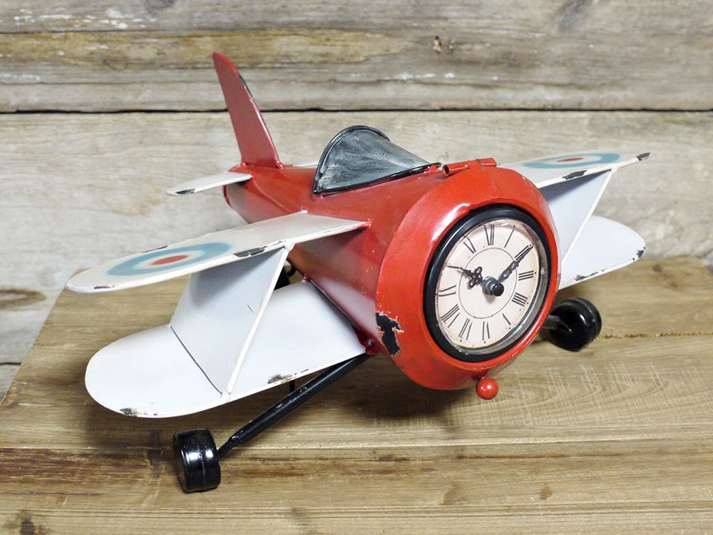 Vintage Airplane Desktop Clock