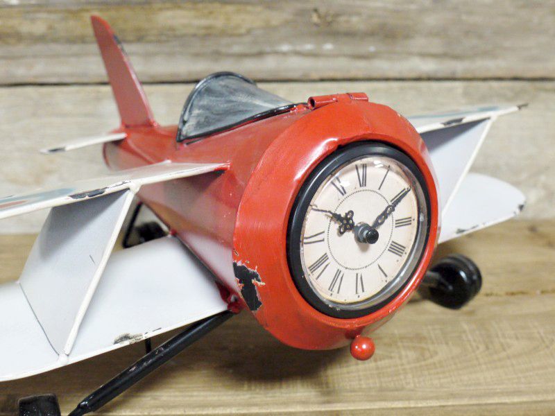 Vintage Airplane Desktop Clock