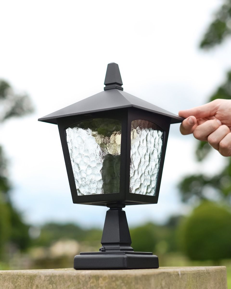 "Goodwick" Vintage Textured Glass Pillar Light to Scale "Goodwick" Vintage Textured Glass Pillar Light to Scale