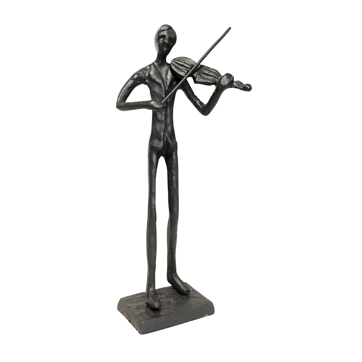 "Violin" Player Indoor Ornament in a Black Finish