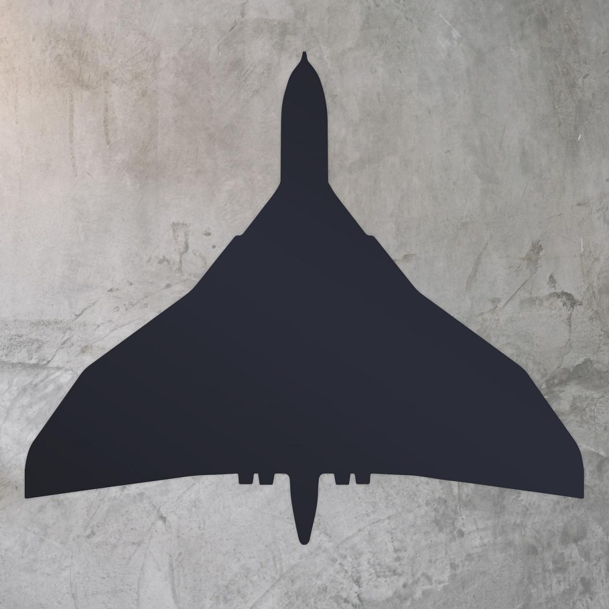 Wall mounted Black Vulcan Aircraftl Art 