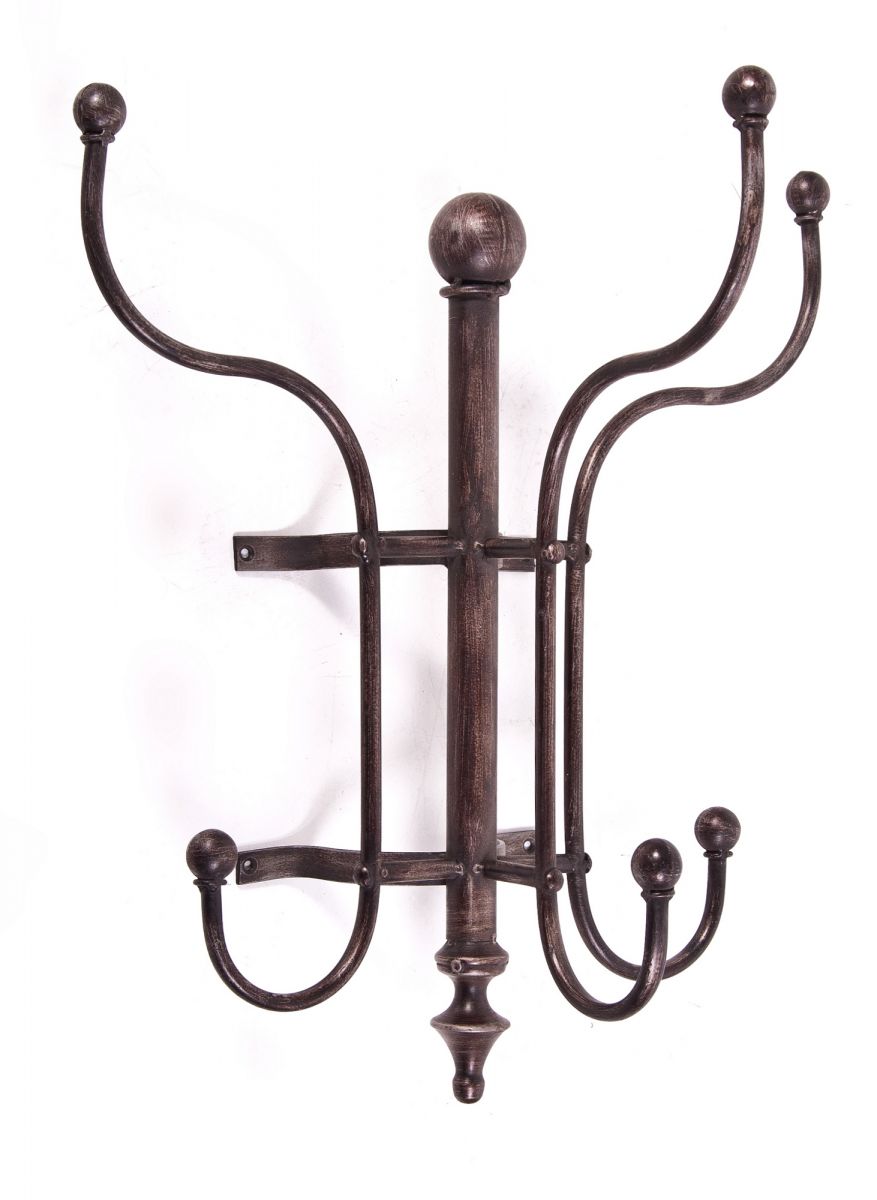 “Chadwick Lane” Wall mounted ball finial coat hook rack “Chadwick Lane” Wall mounted ball finial coat hook rack