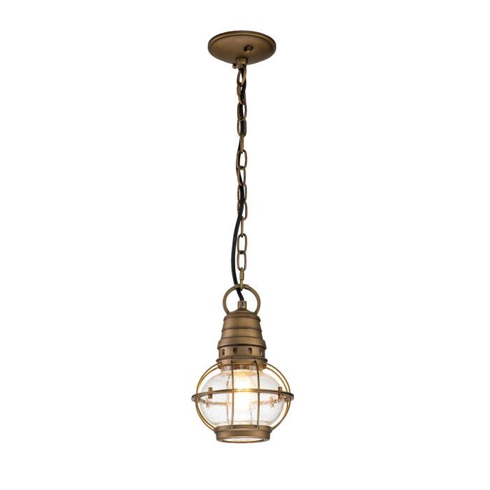 Walton Traditional Orb Hanging Ceiling Light in a Brass Finish