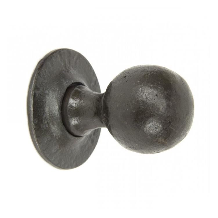 Washington Beeswax Ball Mortice or Rim Knob Set with Escutcheons