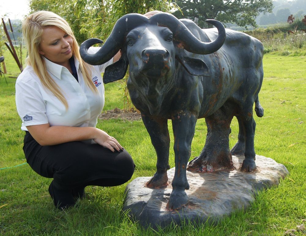 “Lanson Falls” Water Buffalo Garden Sculpture “Lanson Falls” Water Buffalo Garden Sculpture