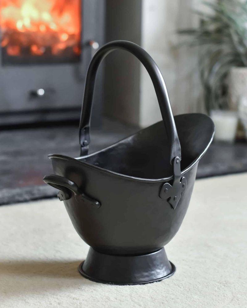 "Waterloo" Black Iron Coal Bucket - 43cm