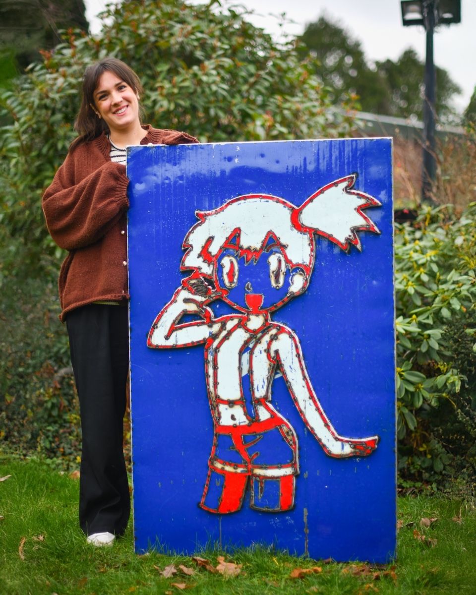 Retro 90s Water Type Gym Leader Oil Drum Scrap Metal Wall Art