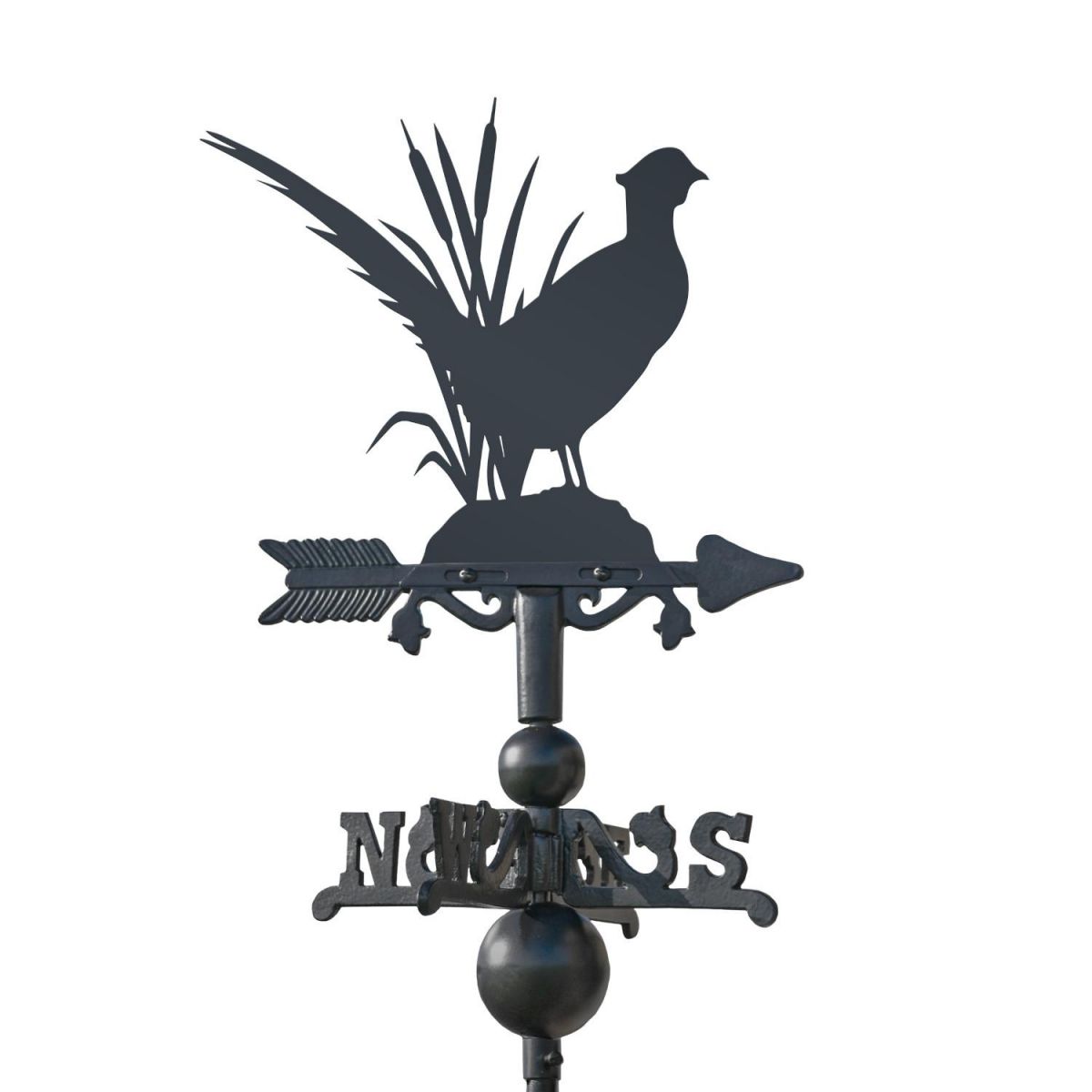 Pheasant on Mini Weathervane on White Background