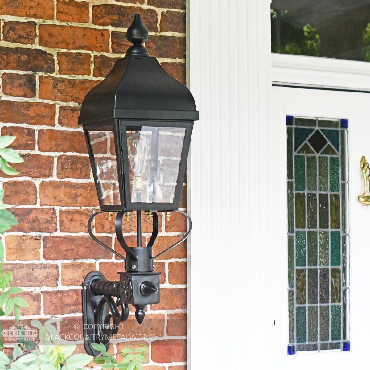 Westwell Black Simplistic Victorian Wall Light By Front Door