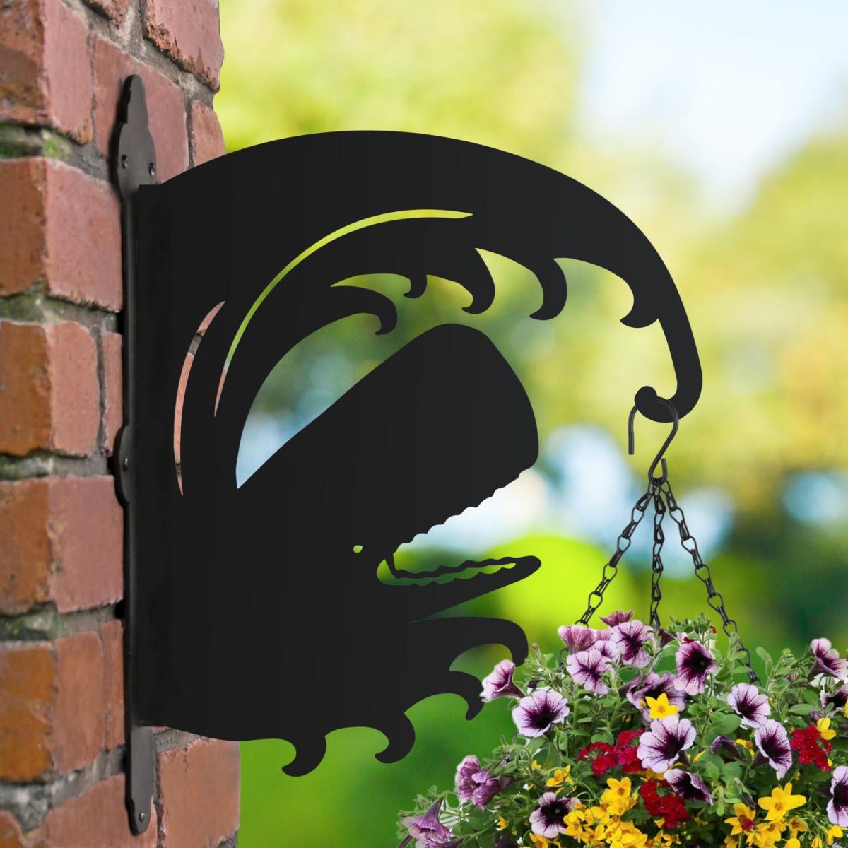 Whale Iron Hanging Basket Bracket
