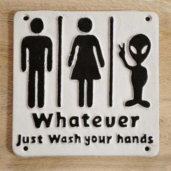"Whatever, Just Wash Your Hands" Cast Sign "Whatever, Just Wash Your Hands" Cast Sign