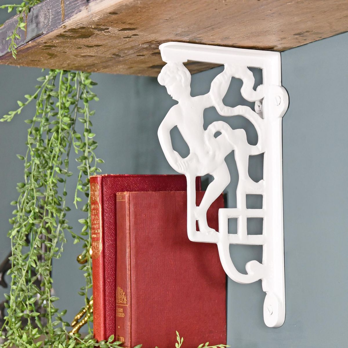 White Climbing Man Design Bracket 25 x 12cm