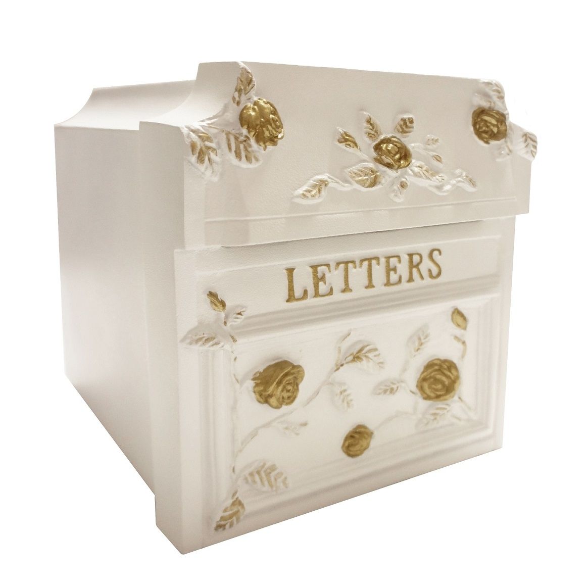 White Finsbury Letter Box (English Roses) 