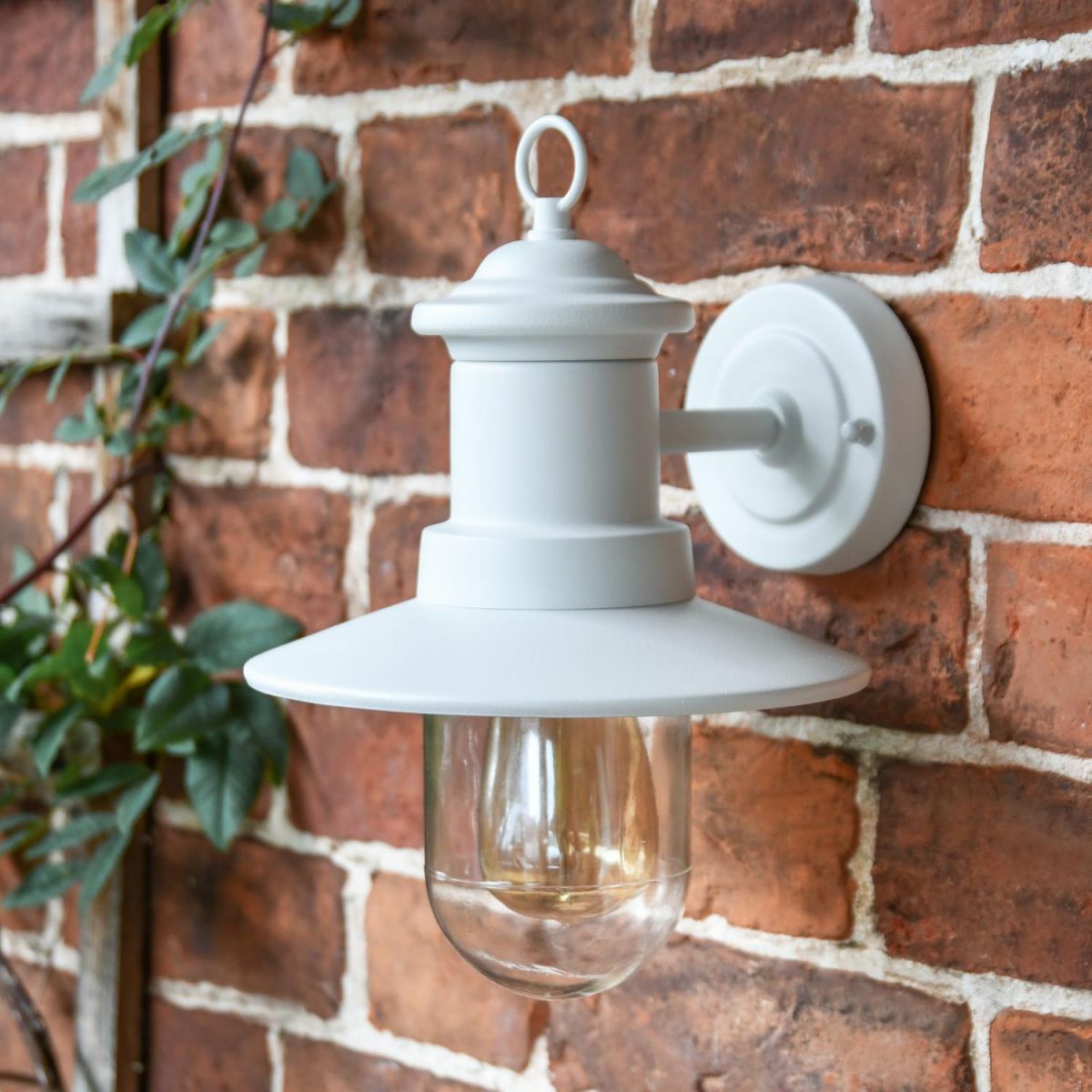 White Nautical Style Exterior Wall Light