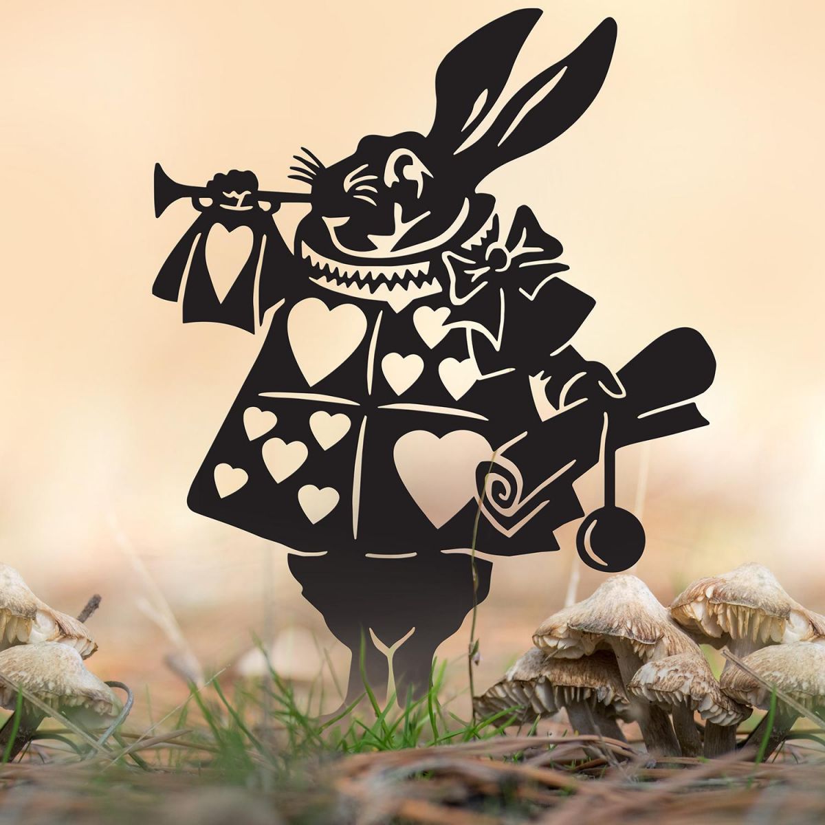 Rabbit With Trumpet Silhouette in Use Outdoors