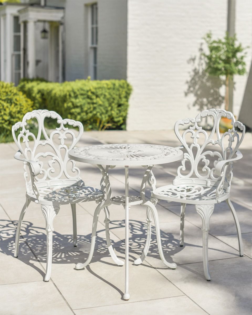 White Two Seater Garden Furniture 
