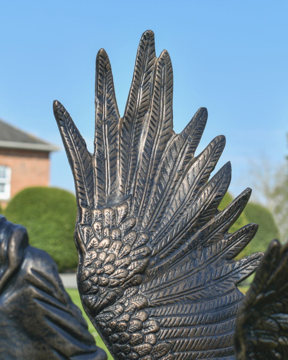 Details On The Wings Of The Cast Aluminium Bronze Pegasus Sculpture