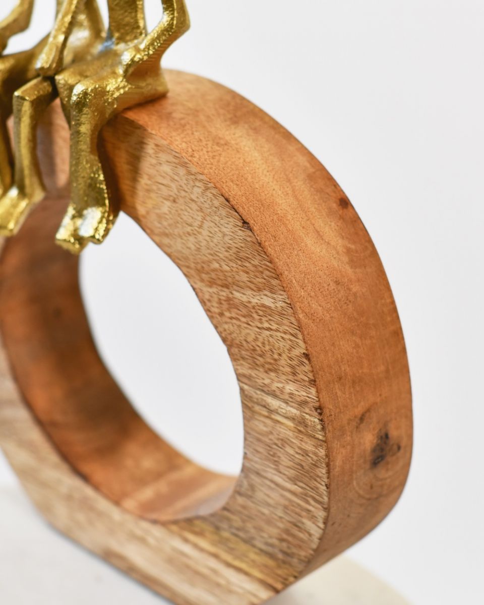 Close up of solid mango wood base Close up of solid mango wood base