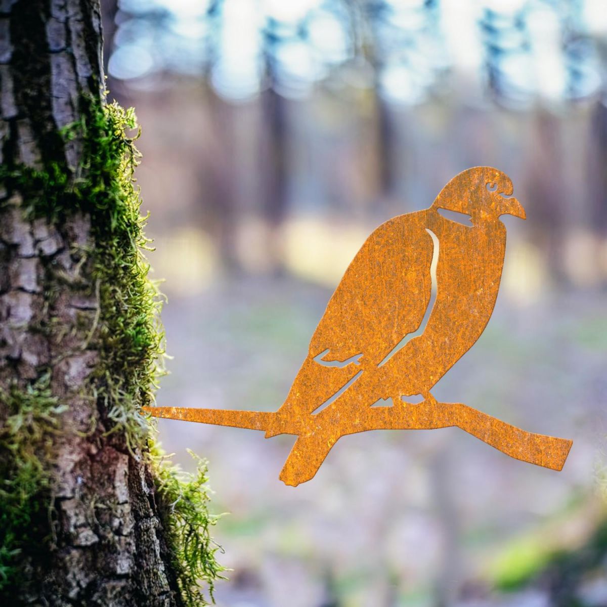 Rustic Tree Spike with Wood Pigeon Motif