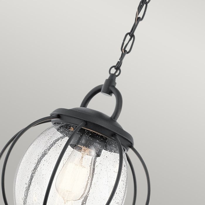 Woodway Modern Orb Hanging Chain Lantern Close Up Detail