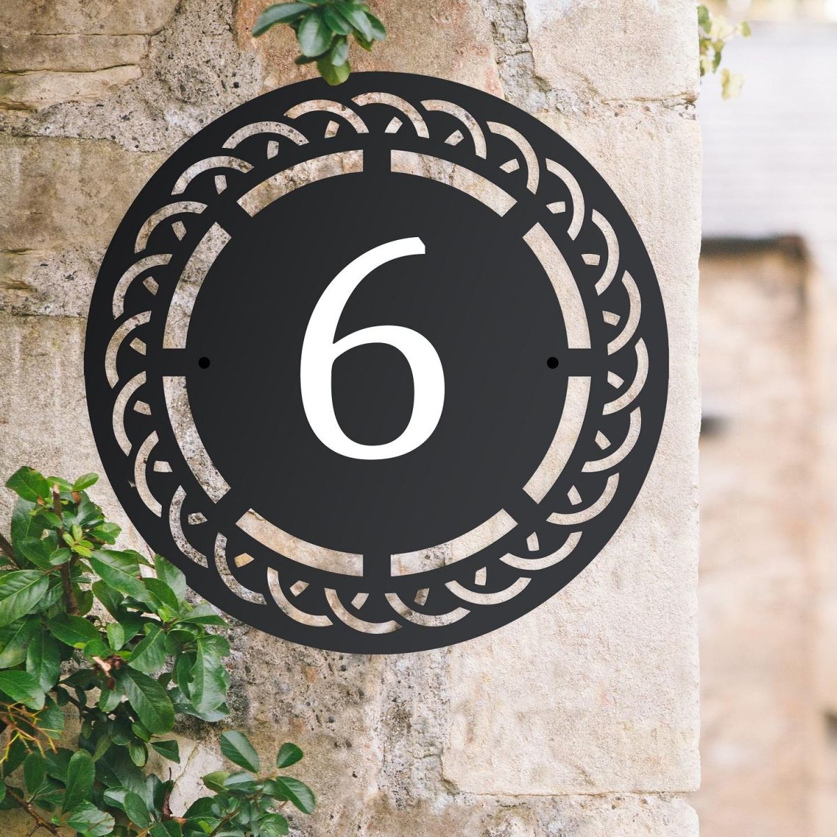 Woven Circular House Number Sign Woven Circular House Number Sign
