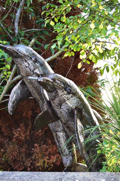 "Havana Waves" Dolphin Garden Sculpture and Water Feature