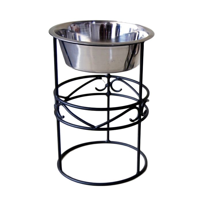 Scrolled Black Dog Bowl